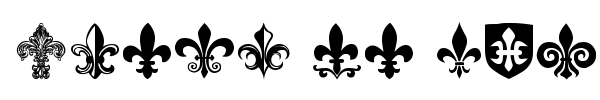 Fleur de Lis font preview